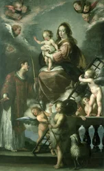 Madone et enfant avec le petit Saint Jean-Baptiste et Saint Laurent et des anges, 1629